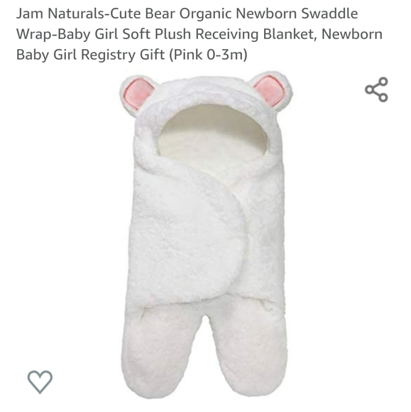Jam Naturals-Cute Bear Organic Swaddle Wrap - Picture 1 of 8